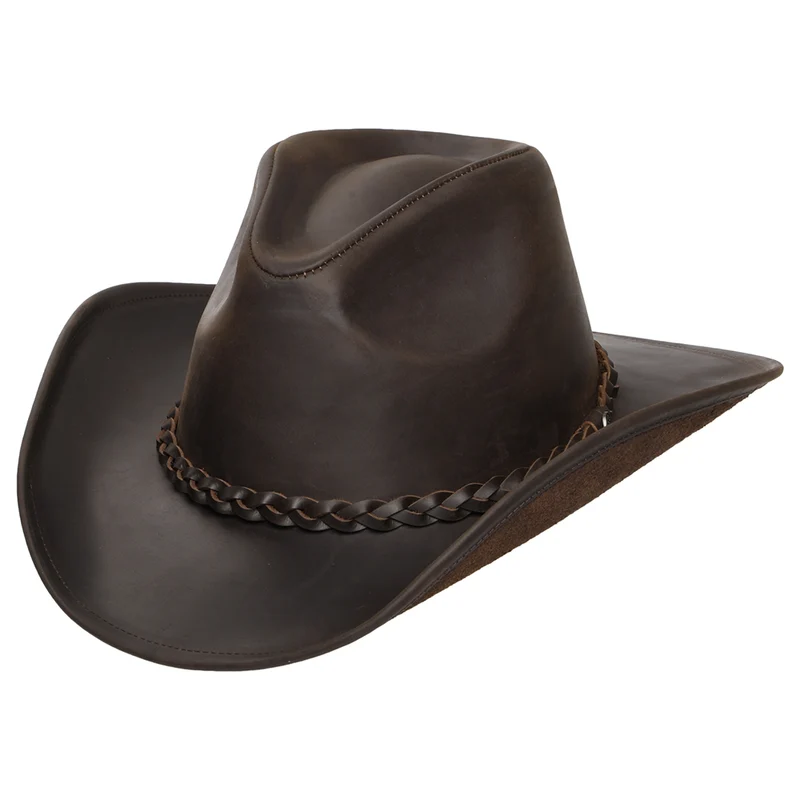Jaxon & James Buffalo Cowboyhut aus Leder - Schokolade