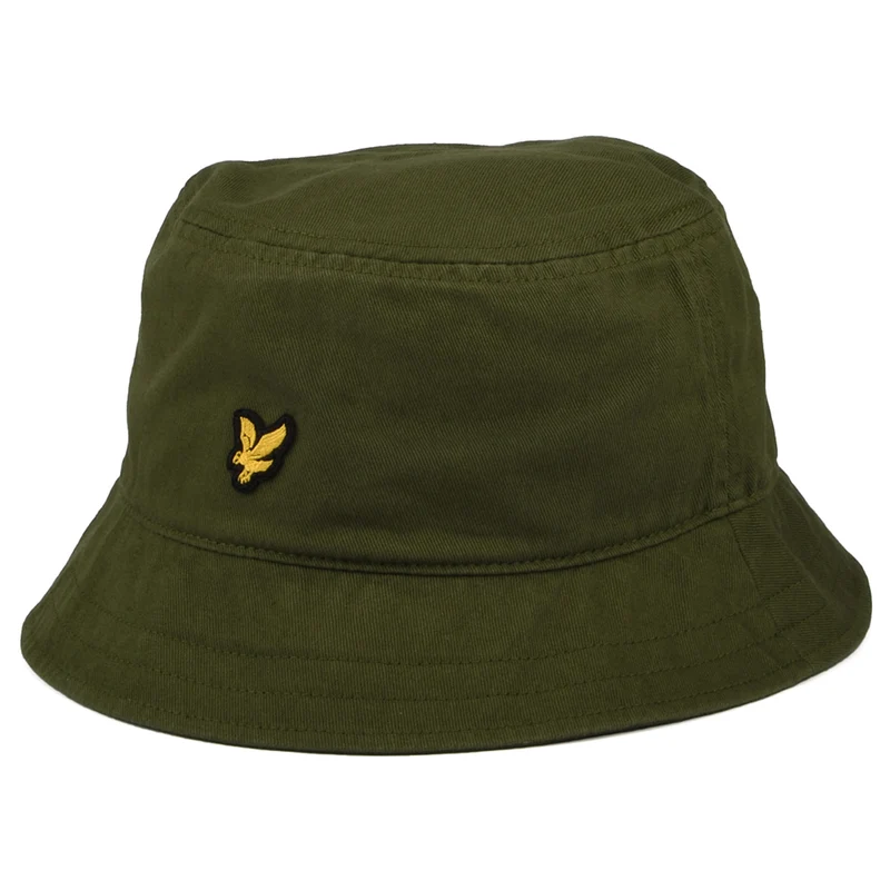 Lyle & Scott Fischerhut aus Baumwolle - Dunkelolivgrün