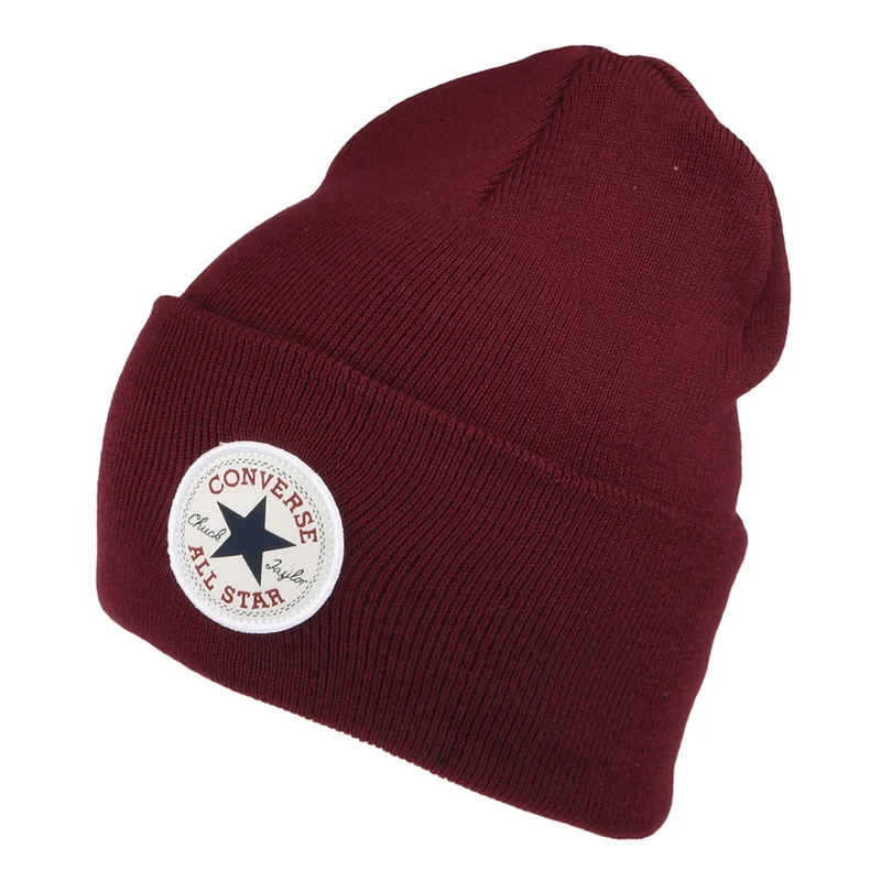 Converse Tall Chuck Taylor Mit Umschlag Beanie Mütze - Burgunderrot