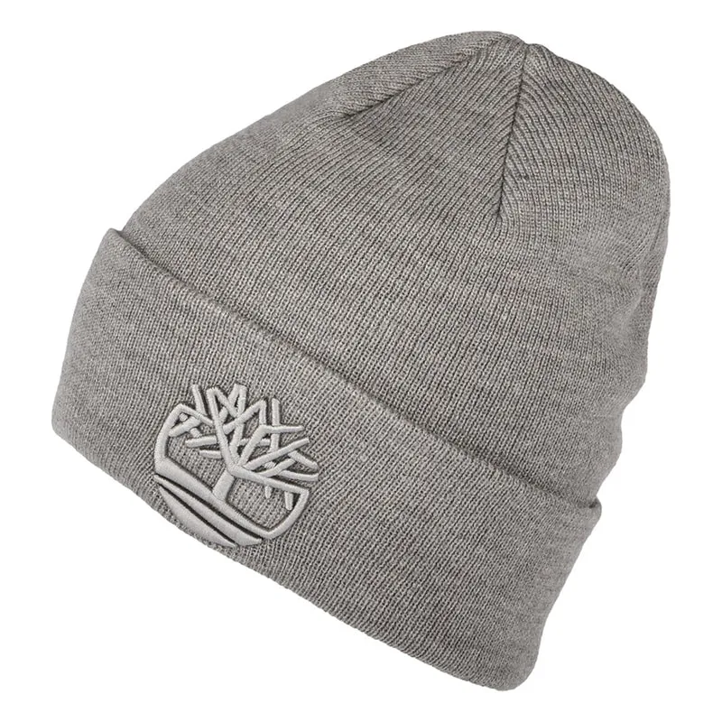 Timberland Tonal 3D Stickerei Beanie Mütze - Grau