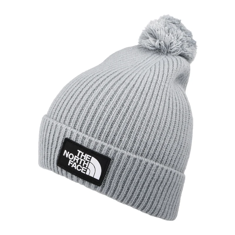 The North Face Logo Box Bommelmütze - Grau