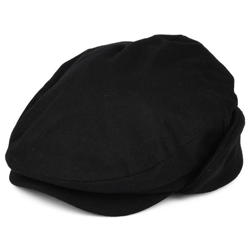 Brixton Hooligan Baggy Schiebermütze mit Ohrenklappen - Schwarz