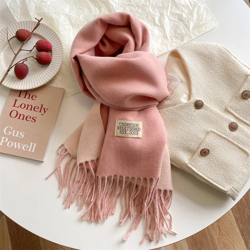 Winterliche Dubbelzijdige Pashmina Sjaal - Elena