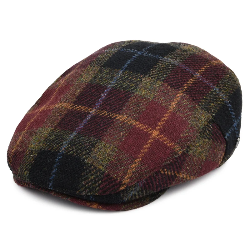 Jaxon & James Callanish HARRIS TWEED Schiebermütze - Burgunderrot-Multi