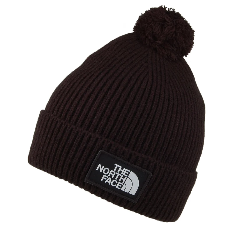 The North Face Logo Box Recycled Bommelmütze - Schwarz