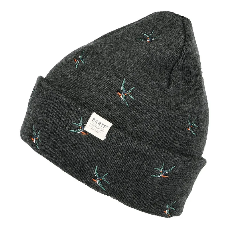 Barts Vinson mit Umschlag Beanie Mütze Schwalben - Dunkelgrau