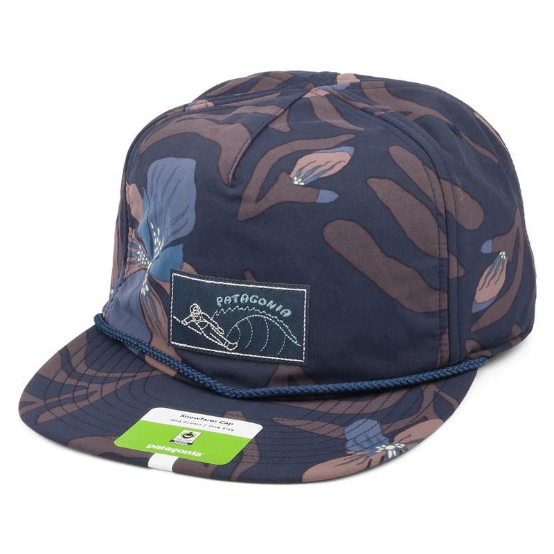 Patagonia Snowfarer Unstrukturierte Recycelte Strapback Cap - Marineblau-Multi