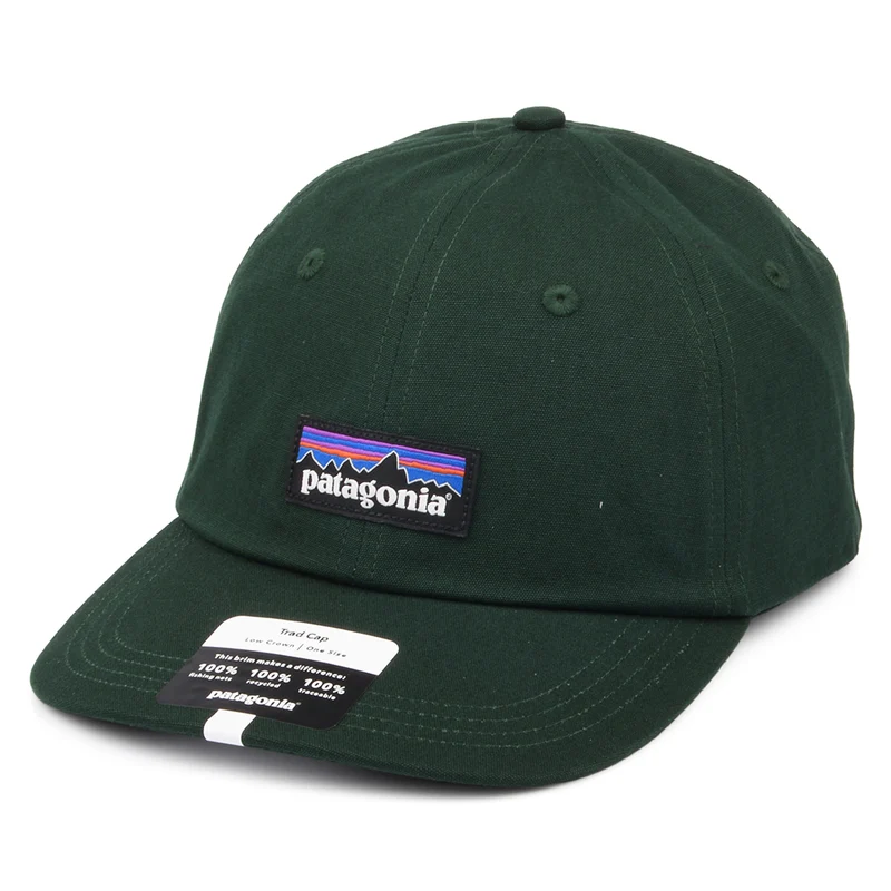 Patagonia P-6 Label Trad Baseball Cap aus organischer Baumwolle - Dunkelgrün