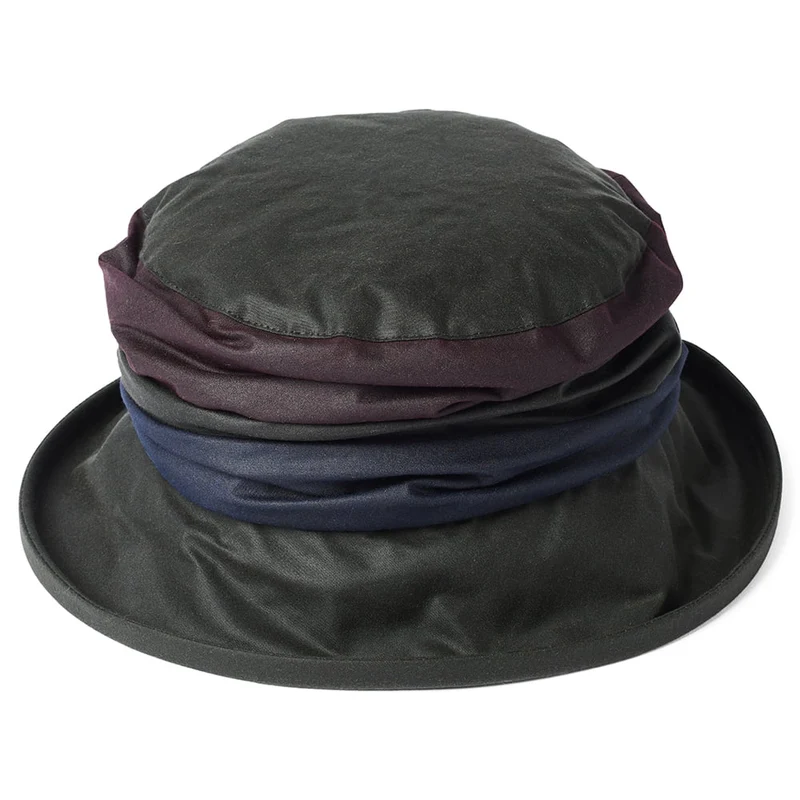 Failsworth Annie Regen Fischerhut aus British Waxed Cotton - Olivgrün