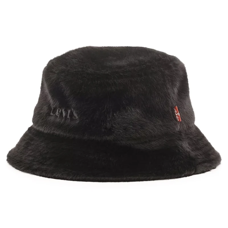 Levi's Cozy Kunstfell Fischerhut - Schwarz