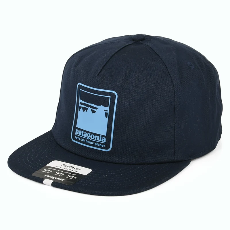 Patagonia Alpine Icon Funfarer Baseball Cap aus organischer Baumwolle - Marineblau