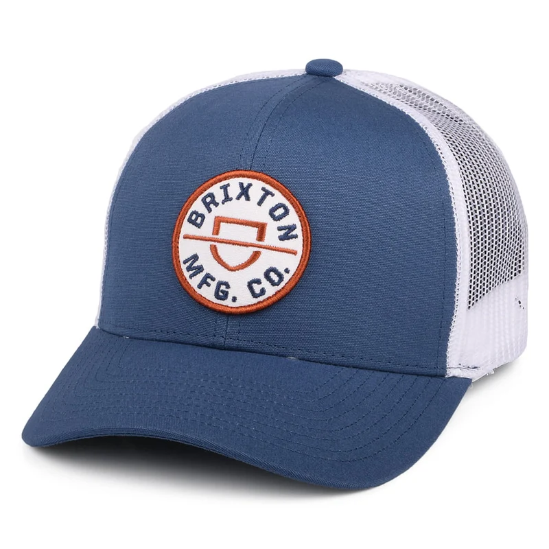 Brixton Crest NetPlus MP Trucker Cap - Schieferblau-Weiß