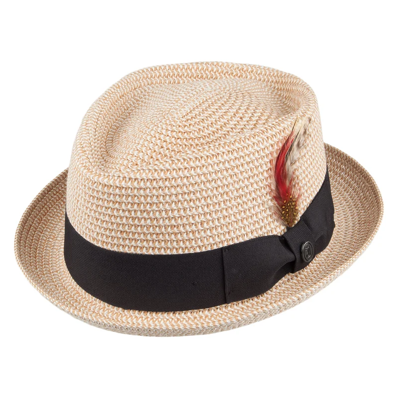Jaxon & James Diamond Crown Porkpie Toyo Strohhut Natur Großhandel