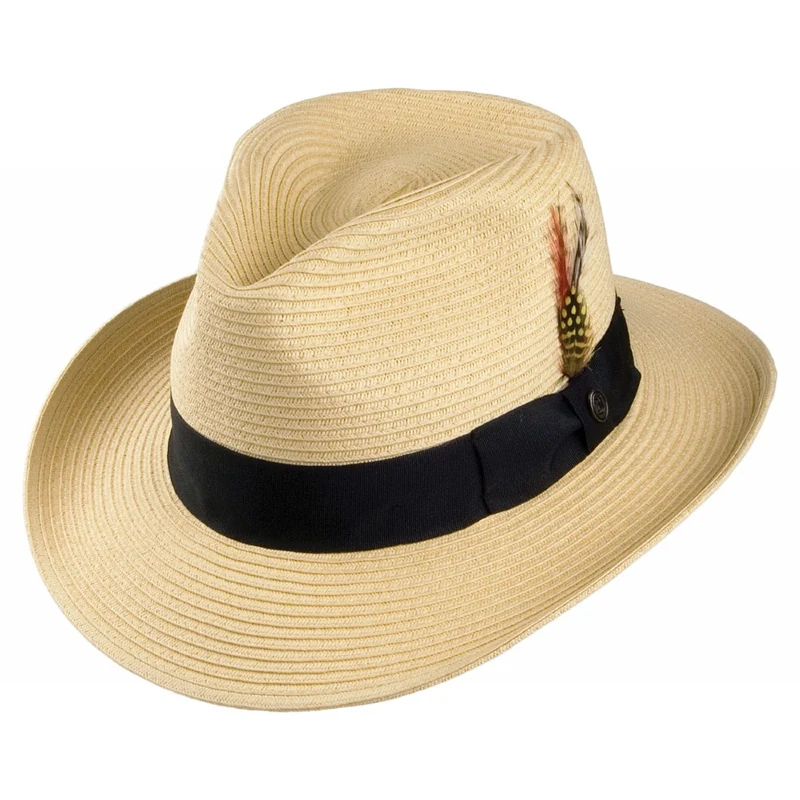 Jaxon & James Summer C-Crown Fedora Strohhut Natur Großhandel