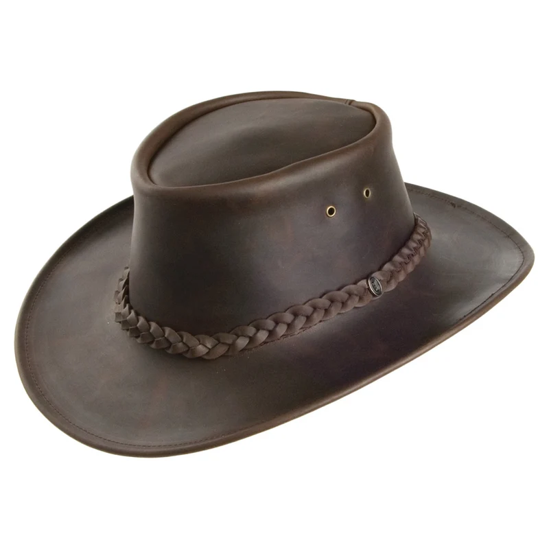 Jaxon & James Knautschbarer Outback Hut aus Leder - Braun
