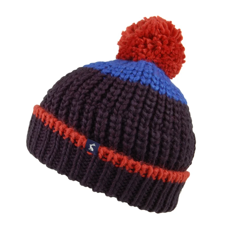 Joules Kinder Klobige Bommelmütze - Marineblau