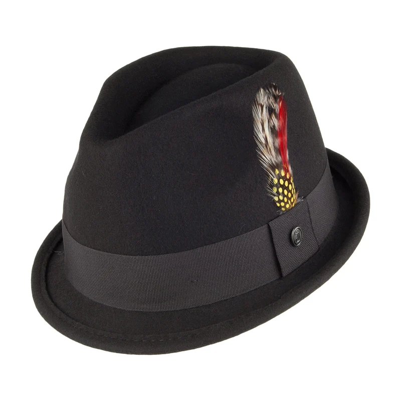 Jaxon & James Crushable Dekker Trilby Wollfilzhut Schwarz Großhandel