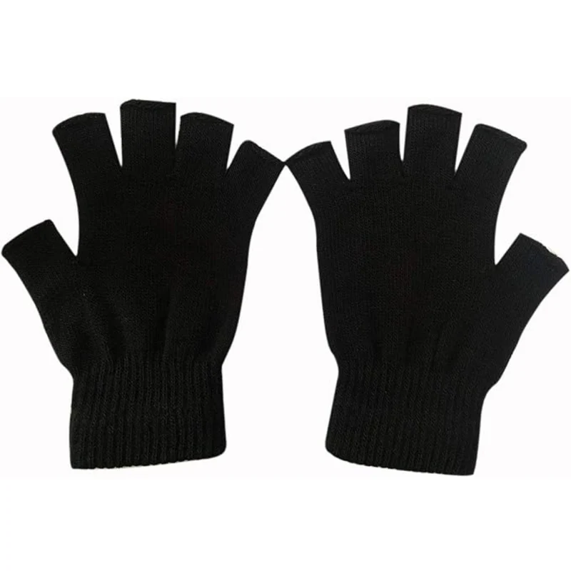 2er-Pack Herbst-Strickhandschuhe ohne Finger – WarmFlex-Set