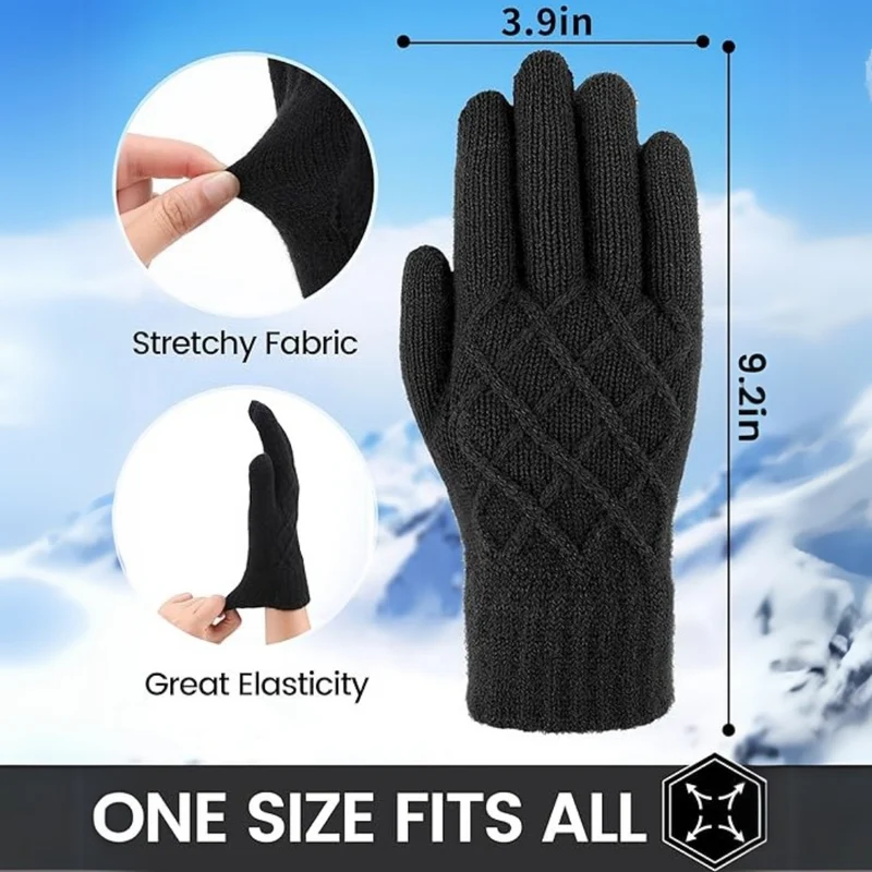 Thermische Strick-Touchscreen-Winterhandschuhe – ArcticTap Winterzauber Edition