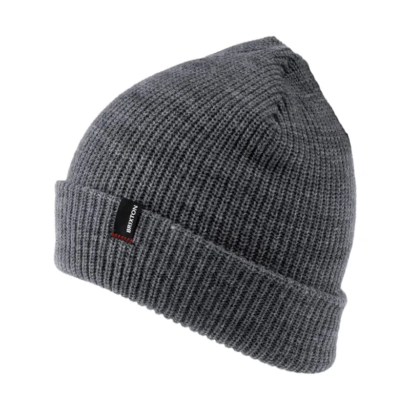 Brixton Heist Beanie Mütze mit Umschlag - Dunkelgrau