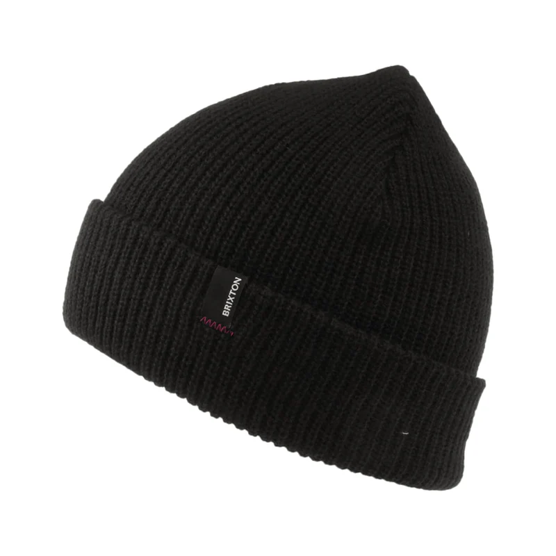 Brixton Heist Beanie Mütze mit Umschlag - Schwarz