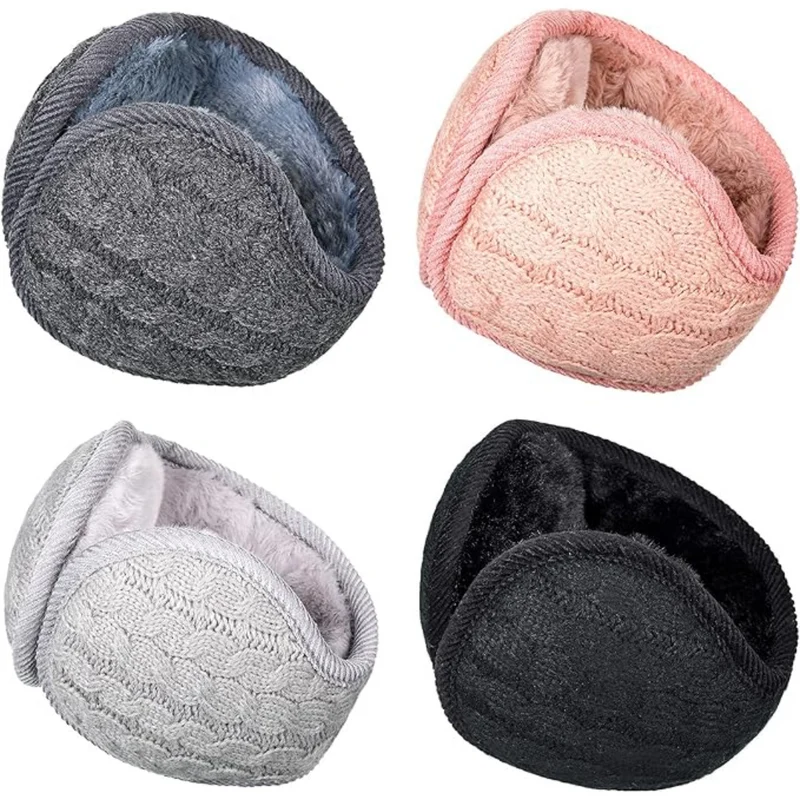 Unisex Faltbare Strick-Ohrenschützer Set – Winterzauber BundleMuffs (4-teilig)