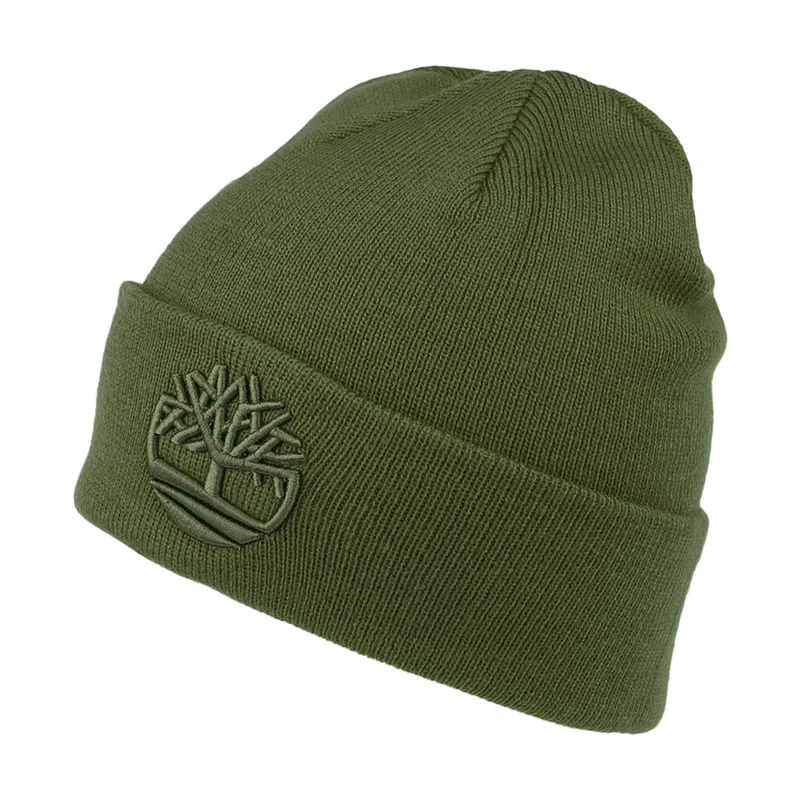 Timberland Tonal 3D Stickerei Beanie Mütze - Olivgrün