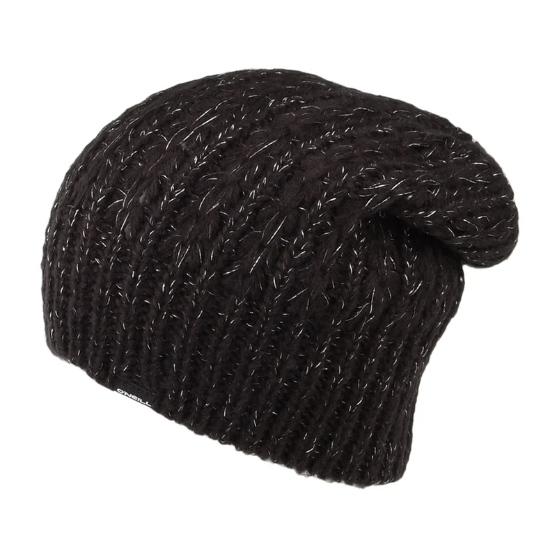 O'Neill Annie Beanie Mütze mit Zopfstrickmuster - Schwarz