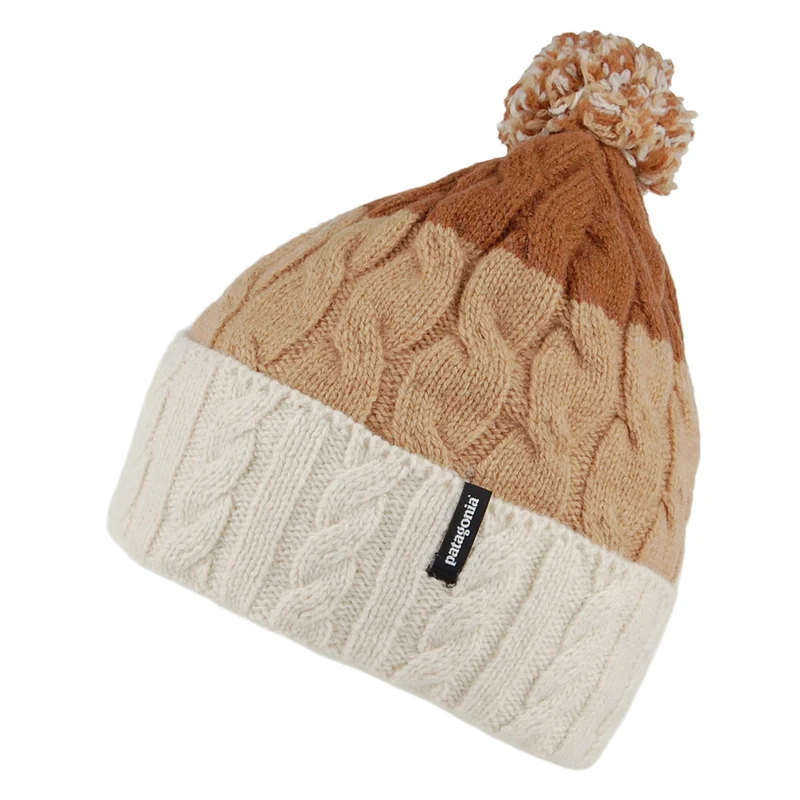 Patagonia Pom Bommelmütze - Cremefarben-Hellbraun