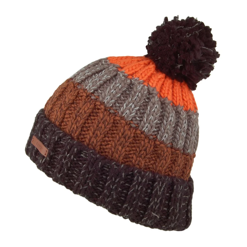 Barts Wilhelm Bommelmütze - Schwarz-Orange