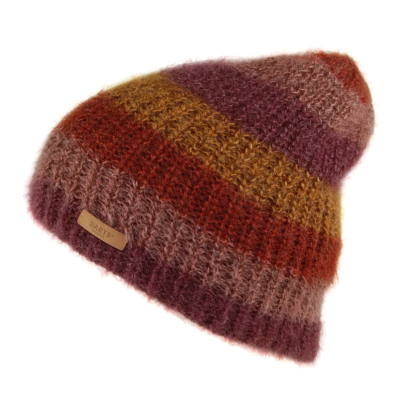 Barts Malve Beanie Mütze gestreift - Kastanienbraun Multi