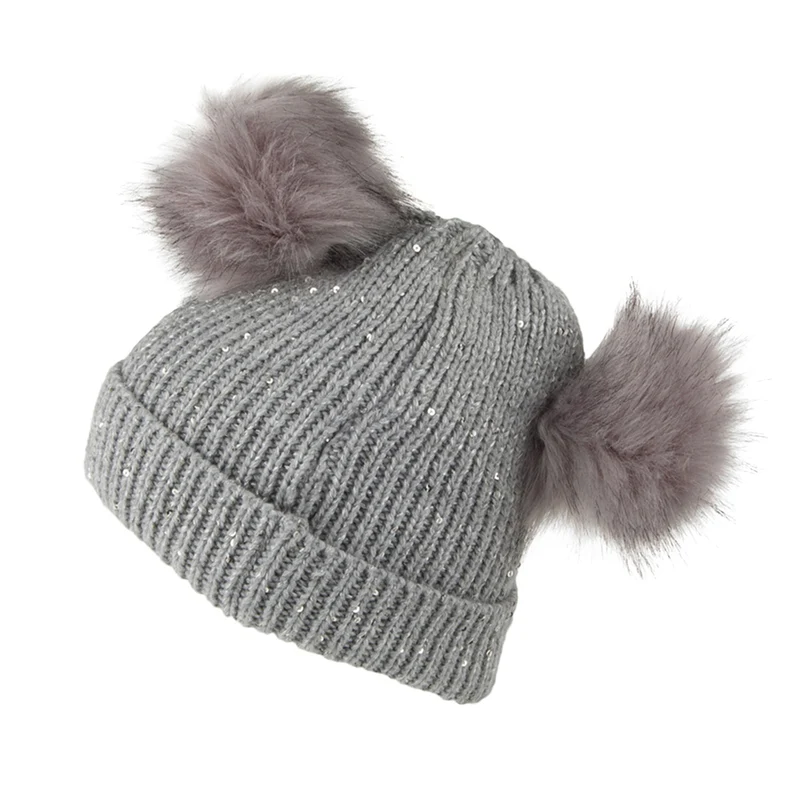Scala Bommelmütze mit Bommel - Grau