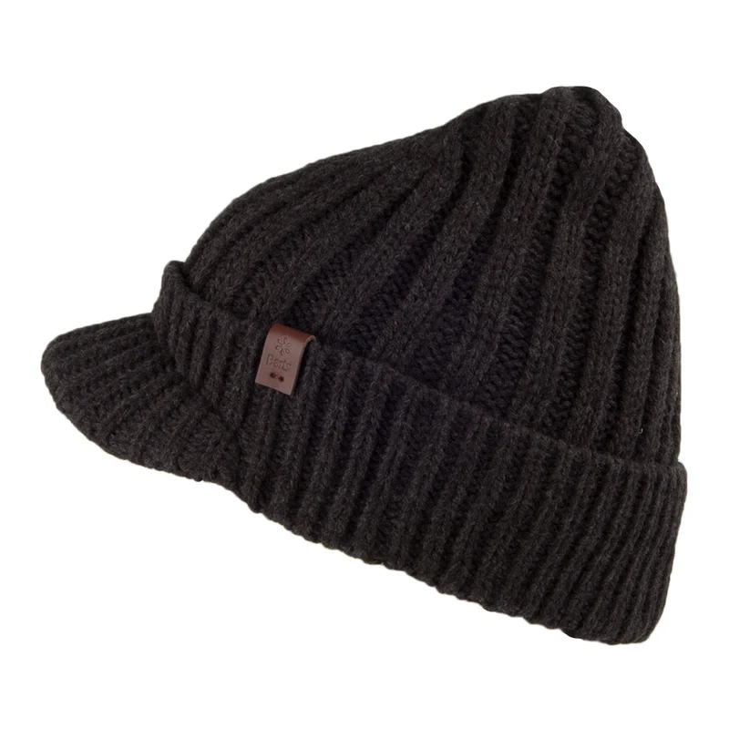 Barts Silo Beanie Mütze mit Visier aus Acryl - Dunkelgrau